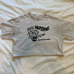 Cropped club inferno brandy Melville t-shirt